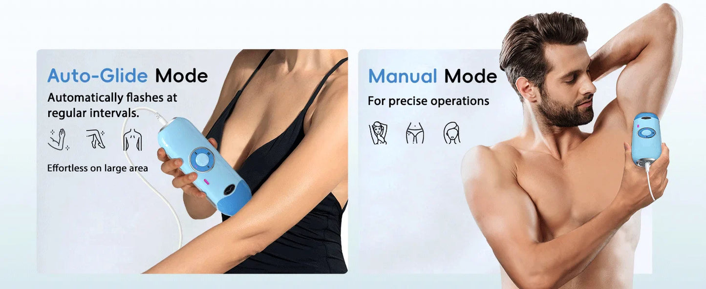 IPL Hair Removal Laser 22J — Unlimited Flashes IGBT, 5.2cm² Light Painless Epilator for Face, Armpit & Bikini Body Treatment