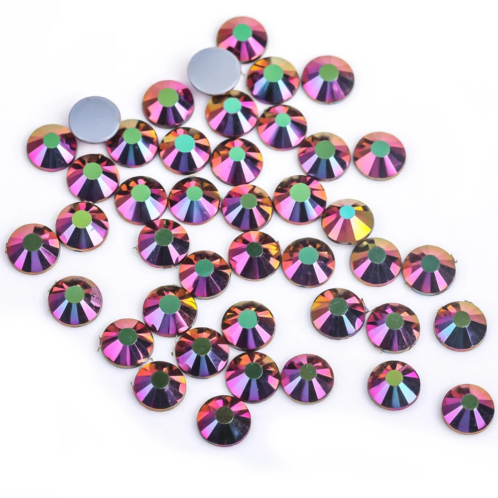 Premium Hot Fix Rhinestones – High Quality Glass Crystal Flatback Iron-On Glitter Rhinestones for Clothing & Crafts