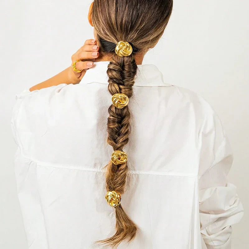4PCS Fashion Women's High Ponytail Hair Rope – Elegant Elastic Hair Accessories for Daily & Holiday Wear