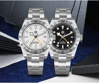 San Martin 39mm NH34 BB GMT Automatic Mechanical Sport Watch — Sapphire Luminous Waterproof 100m for Men Relogio SN0054