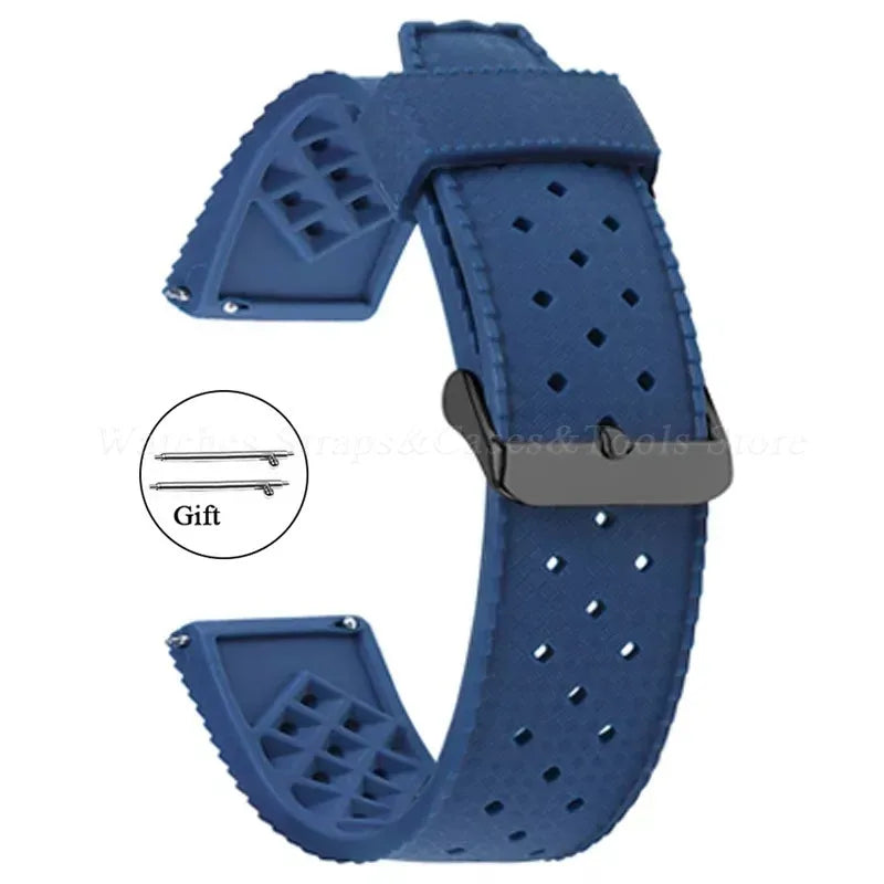 Premium Tropic Silicone Watch Strap – 20mm & 22mm Quick Release Waterproof Rubber Bracelet for Seiko, Oris & Omega