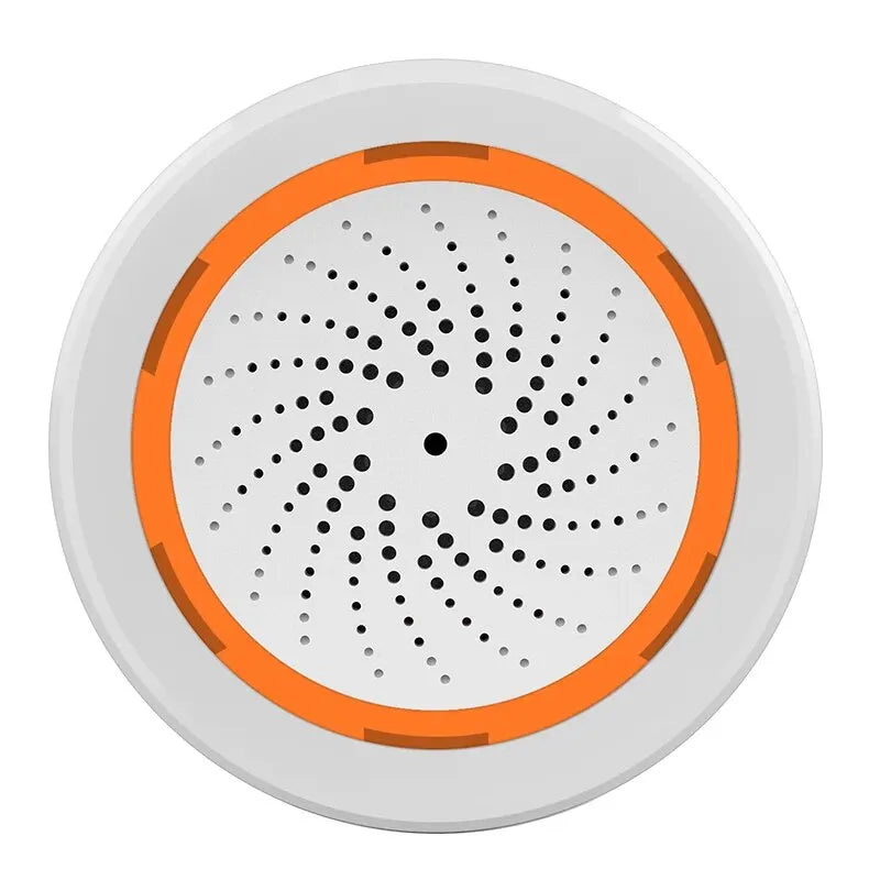 ONENUO Tuya Zigbee Smart Siren Alarm - Home Security Strobe Alert Device With USB Power Cable & Built In Battery