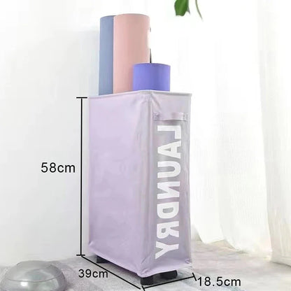 Large Capacity Laundry Basket with Wheels — Foldable Waterproof Storage Bag for Clothes, Yoga Mats, and Multifunctional Use