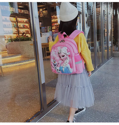 Disney Frozen Elsa Kindergarten Schoolbag - Cartoon Shoulder Bag & Backpack for Boys and Girls, Baby Children Handbag