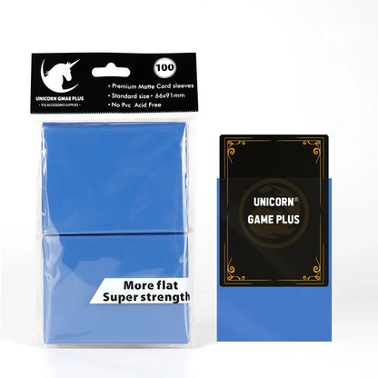 100PCS Matte Trading Card Sleeves – 66x91mm Standard Size Protectors for TCG, Tarot & Board Games, Durable Card Shield Covers
