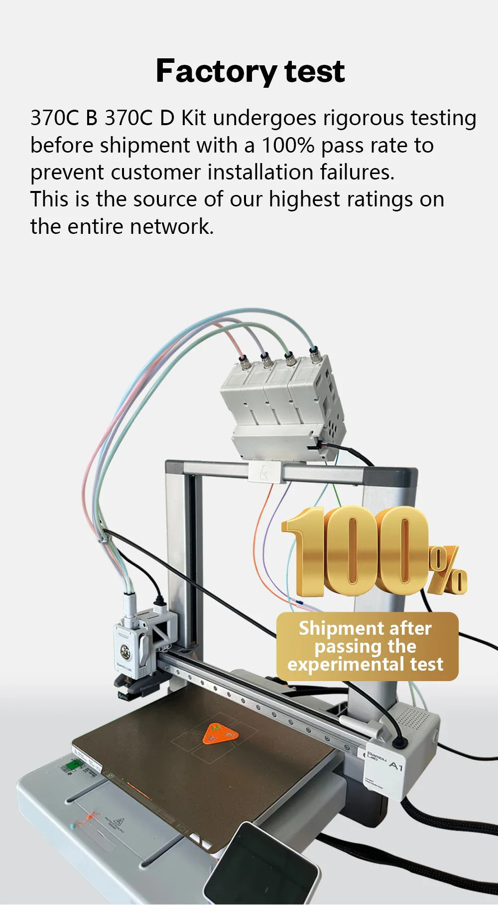 BLV AMS Lite BMCU370C Auto Refill Farm — Durable 3D Printer Accessory for A1 & A1 MINI, Strictly Tested, Type-C Support