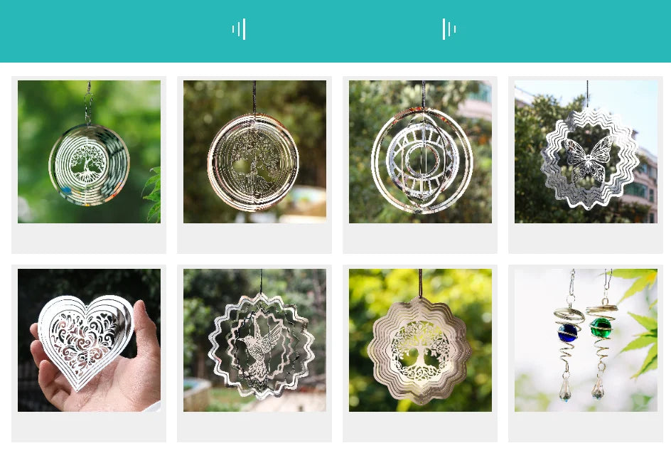Turkish Devil Eye Wind Spinner – 3D Mirror Reflection Rotating Windchime, Feng Shui Amulet for Hanging Garden Decor
