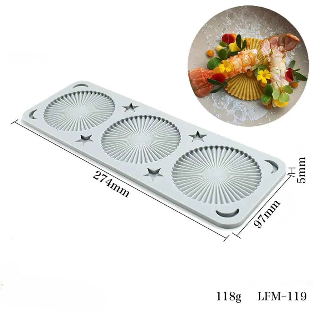 Flower & Leaf Pattern Silicone Mold — Fondant Cake Lace Mat for DIY Baking, Craft & Cake Decoration