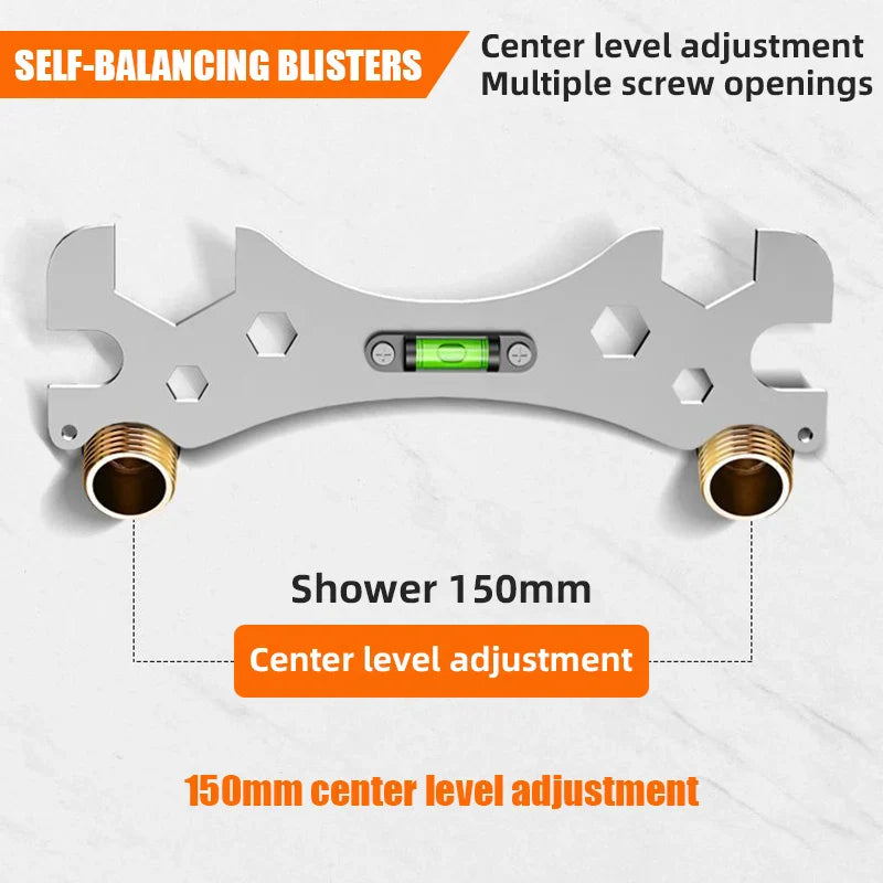 Multifunctional Bend Angle Leveling Wrench - Shower Faucet Universal Repair Tool for Bathroom Installation & Maintenance