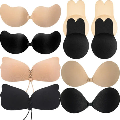 Invisible Nude Push-Up Bra Paste – Sexy Silicone Chest Stickers for Women, Wedding & Daily Use
