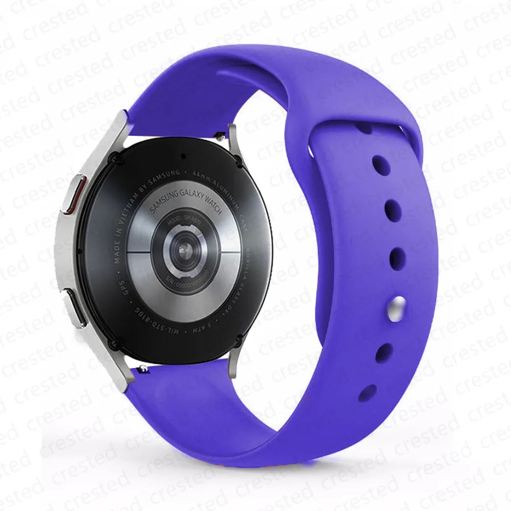 20mm/22mm Silicone Watch Strap – Compatible with Samsung Galaxy Watch 7/6/4 Classic, 5 Pro, 3, Active 2, Gear S3 & Huawei GT 2e/3/4 Bands