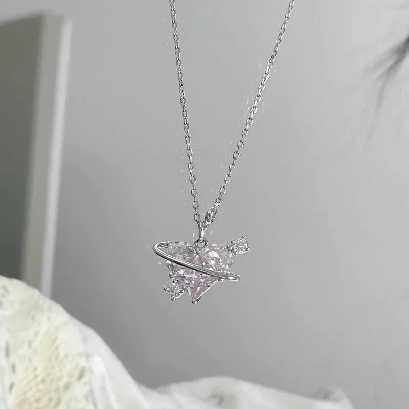 Sanrio Hello Kitty Necklace – Diamond Pendant Clavicle Chain for Girls | Birthday & Holiday Gift