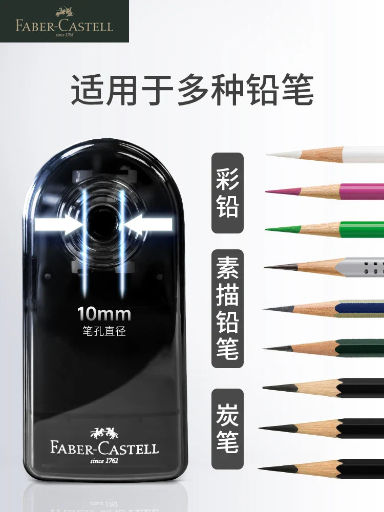 Faber Castell Artists Long Point Pencil Sharpener - Manual for Art Charcoal Pencils - Adjustable Points for Drawing & Sketching Pencils