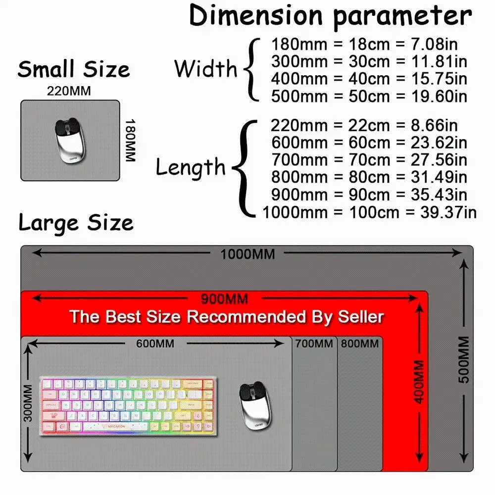 Pokemones Anime XXL Gaming Mousepad – 900x400mm XL Desk Pad, Playmat for Computer & Office Use