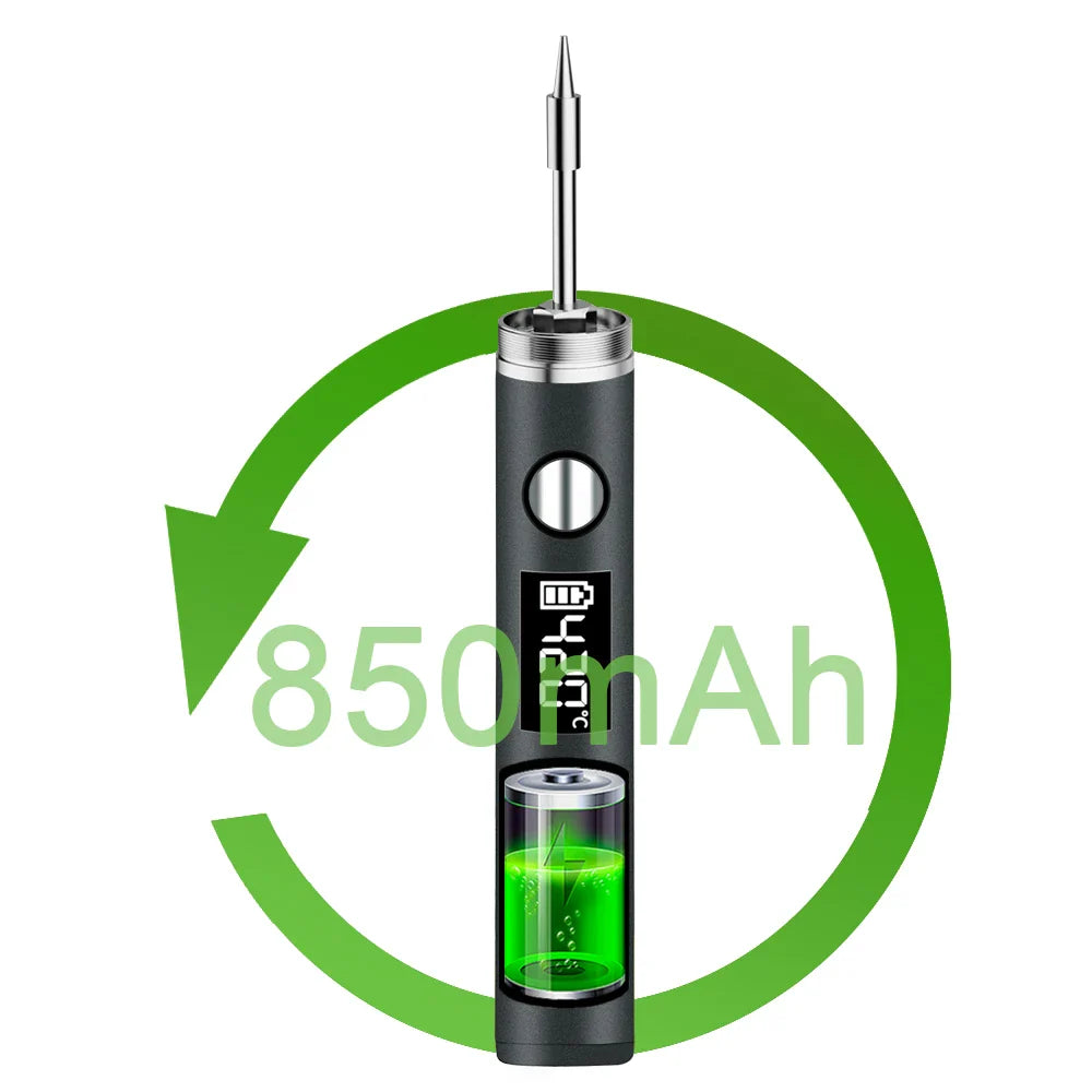 USB 5V 8W Portable Soldering Iron with Lithium Battery – Electric Welding Repair Tool for Electronics, DIY & Mobile Repair Work