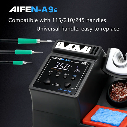 AIFEN A9E Soldering Station – Compatible with 210/245/115 Soldering Iron Tips & Handle Temperature Control for Welding