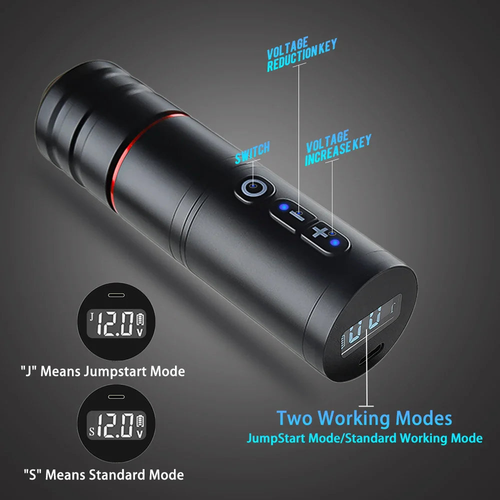 Ambition Ninja Pro Wireless Tattoo Machine – Portable Rotary Pen with 2400mAh Battery & Coreless Motor for Artists