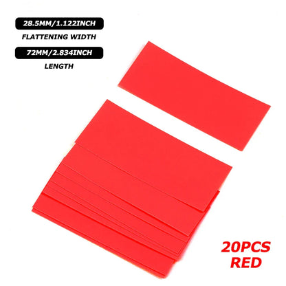 18650 PVC Heat Shrink Wrap Tubing – Pre-Cut Insulated Battery Sleeves (20/50/100pcs) Protective Shrink Film Cases