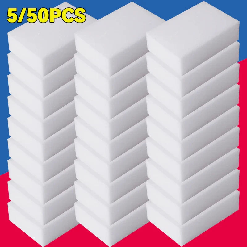 5/50PCS Melamine Magic Sponge Erasers – Cleaning Sponges for Kitchen, Bathroom & Household Cleaning Tools