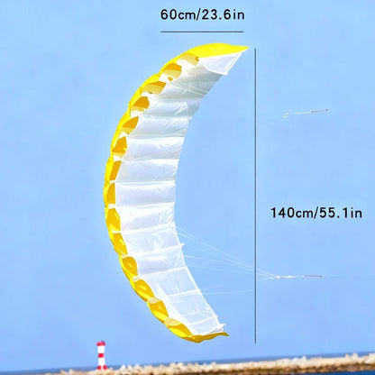 Dual Line Stunt Kite - Nylon Parafoil Power Kite for Beach, Surf, and Beginner Flying Sports