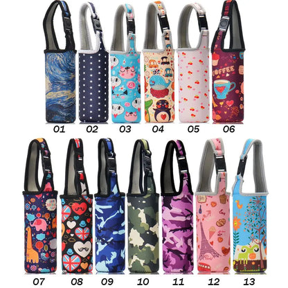 Universal Water Bottle Cooler Bag - Insulated High Capacity Pouch for Outdoor Travel, Camping & Hiking
