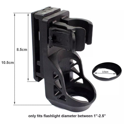 Tactical Baton Holder: 360 Degree Rotating Holster for Expandable Baton, Open Top Spray Case, Flashlight Tool Pouch for Duty Belt