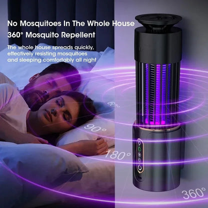 2-in-1 Mosquito Killer Lamp - Rechargeable Electronic Bug Zapper with 3-Level Timer Mode