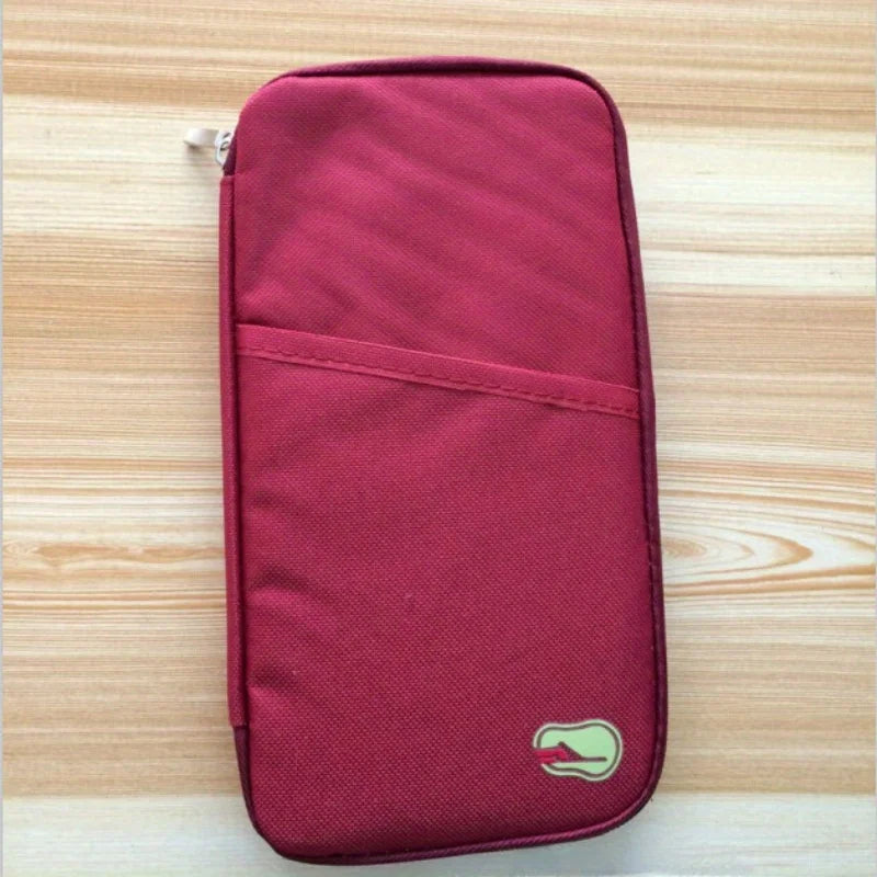 Travel Wallet & Organizer — Passport, Credit Card, Cash, and Document Holder Multifunction Purse Clutch Storage Bag
