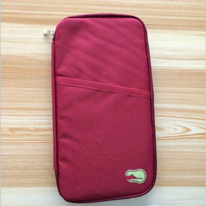 Travel Wallet & Organizer — Passport, Credit Card, Cash, and Document Holder Multifunction Purse Clutch Storage Bag