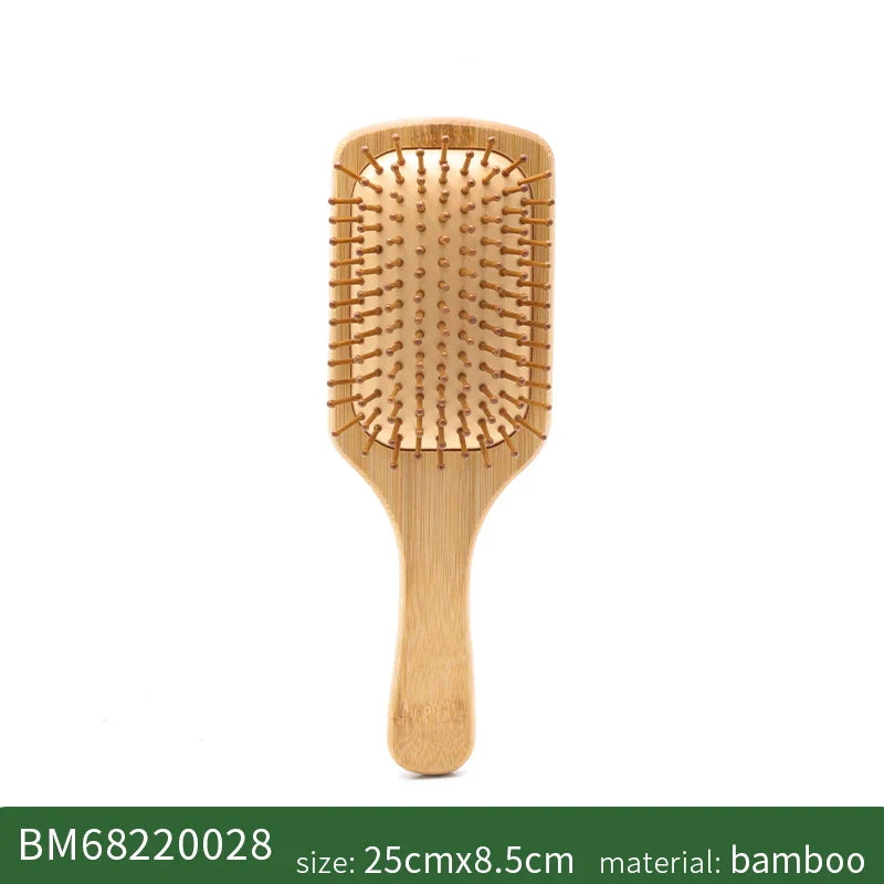 Bamboo Hair Brush for Women – Wide Tooth Styling Comb, Scalp Massage Brush for Smooth Hair & Barber Use