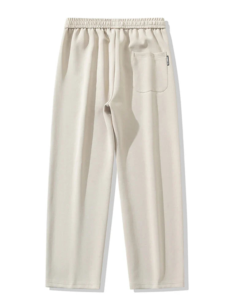 Men’s Wide Leg Cotton Sweatpants – Straight Fit Drawstring Casual Sports Track Pants, Big Size up to 8XL