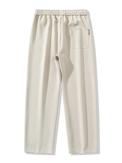 Men’s Wide Leg Cotton Sweatpants – Straight Fit Drawstring Casual Sports Track Pants, Big Size up to 8XL