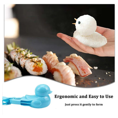 Duck Rice Mold Snowball Maker – Cute Animal Rice Ball Shaper with Handle for Kids & Winter Fun