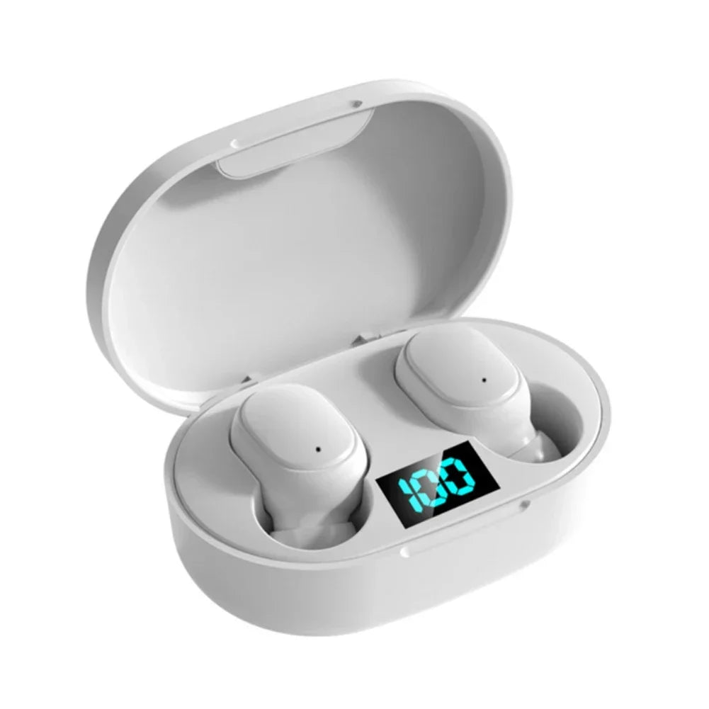 E6S Wireless Bluetooth Earbuds with Noise Cancellation, Waterproof Stereo Sound & LED Charging Case