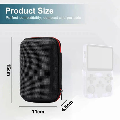 EVA Hard Portable Protective Case for R36S/R35S Retro Game Console – Zipper Carry Bag, Anti-Fall Pouch