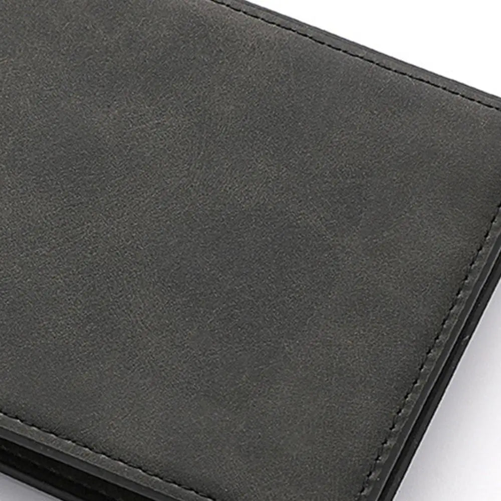 Men’s PU Leather Wallet – Multi-Card Slot Folding Short Wallet with Large Capacity Coin Purse