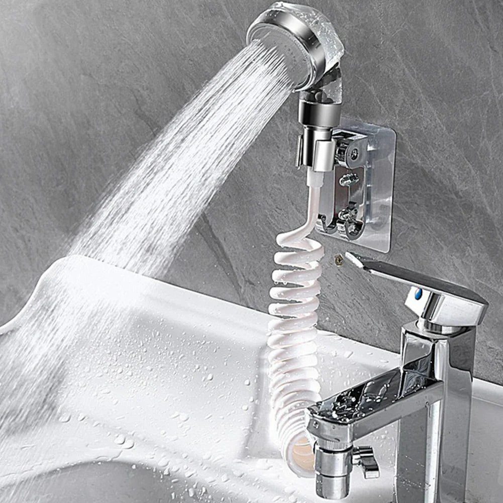 Handheld Shower Faucet Set – Spray Tap Attachment with Hose & Sink Sprayer for Bathroom Use