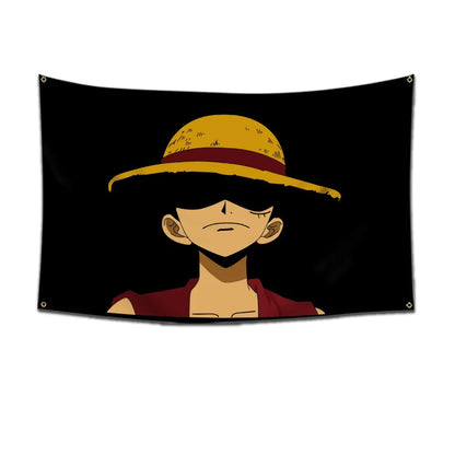One Piece Pirate Skull Flag – Luffy Straw Hat Pirates Wall Decor & Banner for Kids' Bedroom, Gift