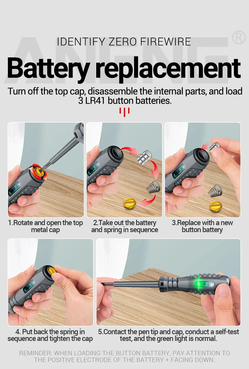 Multifunctional Electrician Test Screwdriver – AC Non-Contact Voltage Tester Pen 70-600V with Red/Green Indicator Lights