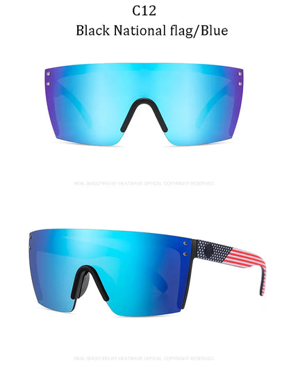 NEW Luxury Brand Mirrored Polarized Sunglasses — Men’s Sport Goggles with UV400 Protection & Case