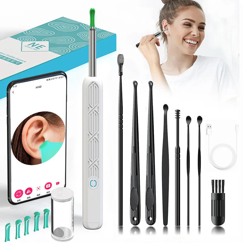 2025 Wireless Smart Earpick – HD Camera Ear Wax Cleaner with 6 LED Lights for iOS & Android