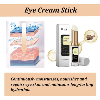 Snail Collagen Eye Cream Stick — Anti-Wrinkle, Dark Circle Remover, Firming & Moisturizing Eye Care for Puffiness and Fine Lines