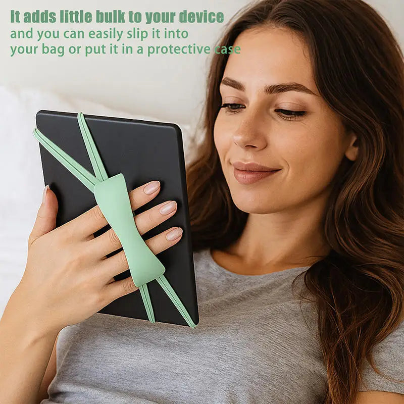 Soft Silicone Hand Strap for Kindle & Kobo - Lightweight Elastic Finger Grip Holder for E-Readers & Tablets