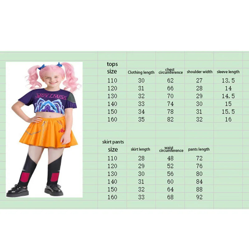 Halloween Zoey Mira Rumi Cosplay Costume — K-Pop Hunters Girl Group Idol Dress-Up Outfit for Kids