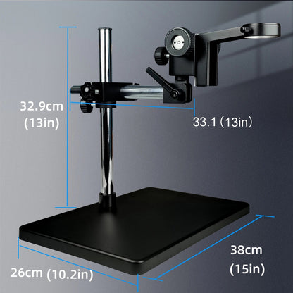 1080P 48MP 4K Digital Microscope – HDMI/USB/VGA Camera with 150X C-Mount & Articulated Arm for Repair