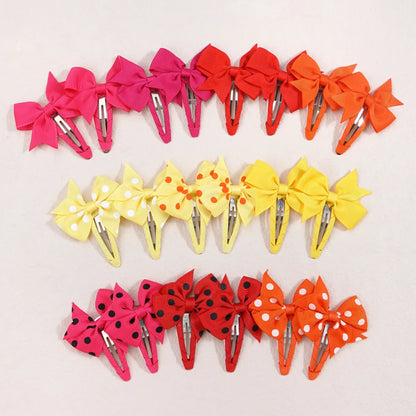 20pcs Snap Hair Clips with 2-Inch Grosgrain Ribbon Bows – No Slip Barrettes for Infant, Toddler, Baby Girls