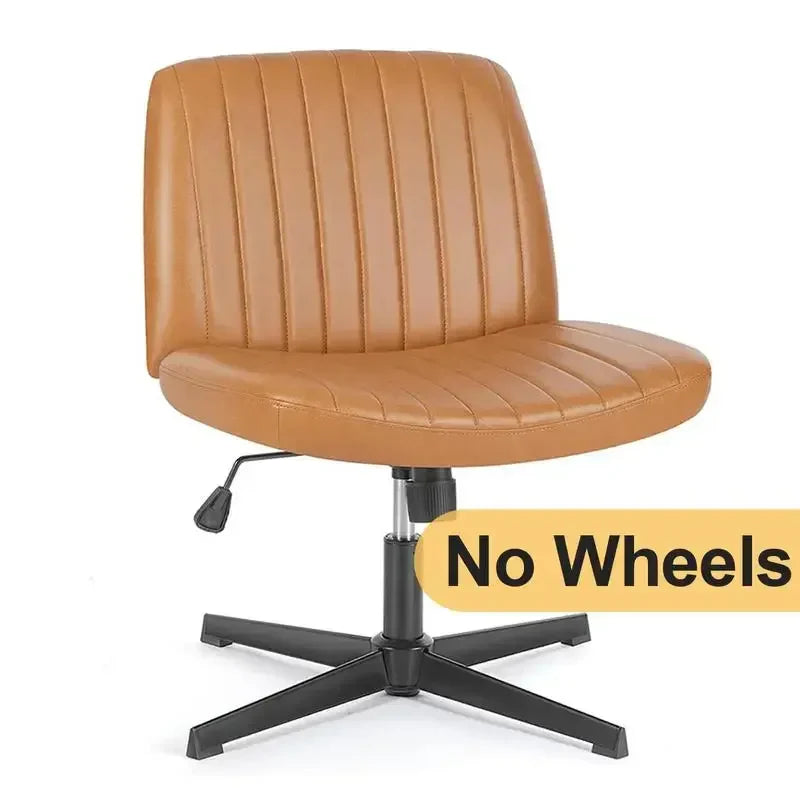 Joyfinity Plus Size Criss Cross Office Chair - Armless Swivel Modern Desk Chair for Home