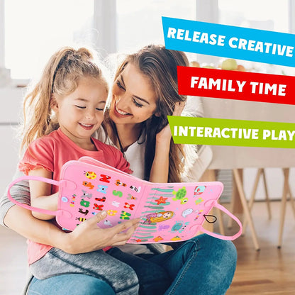 Busy Board Montessori Toy for Toddlers – Sensory & Fine Motor Skills Learning, Preschool Travel Activity for Boys