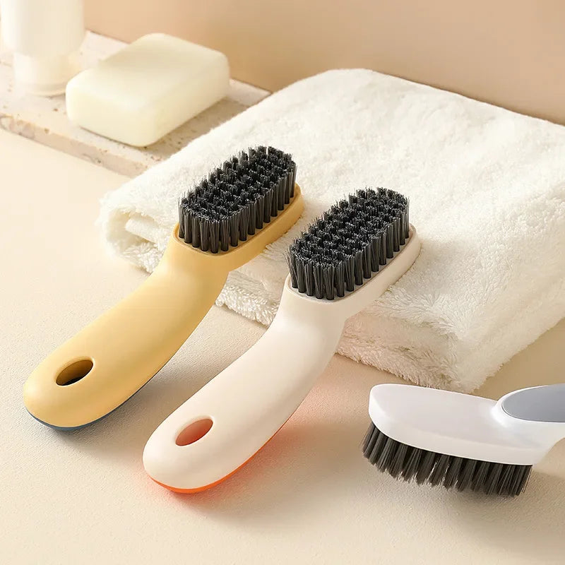Multifunction Cleaning Shoe Brush - Soft Long Handle Scrubbing Brush for Shoes, Clothes & Home Use