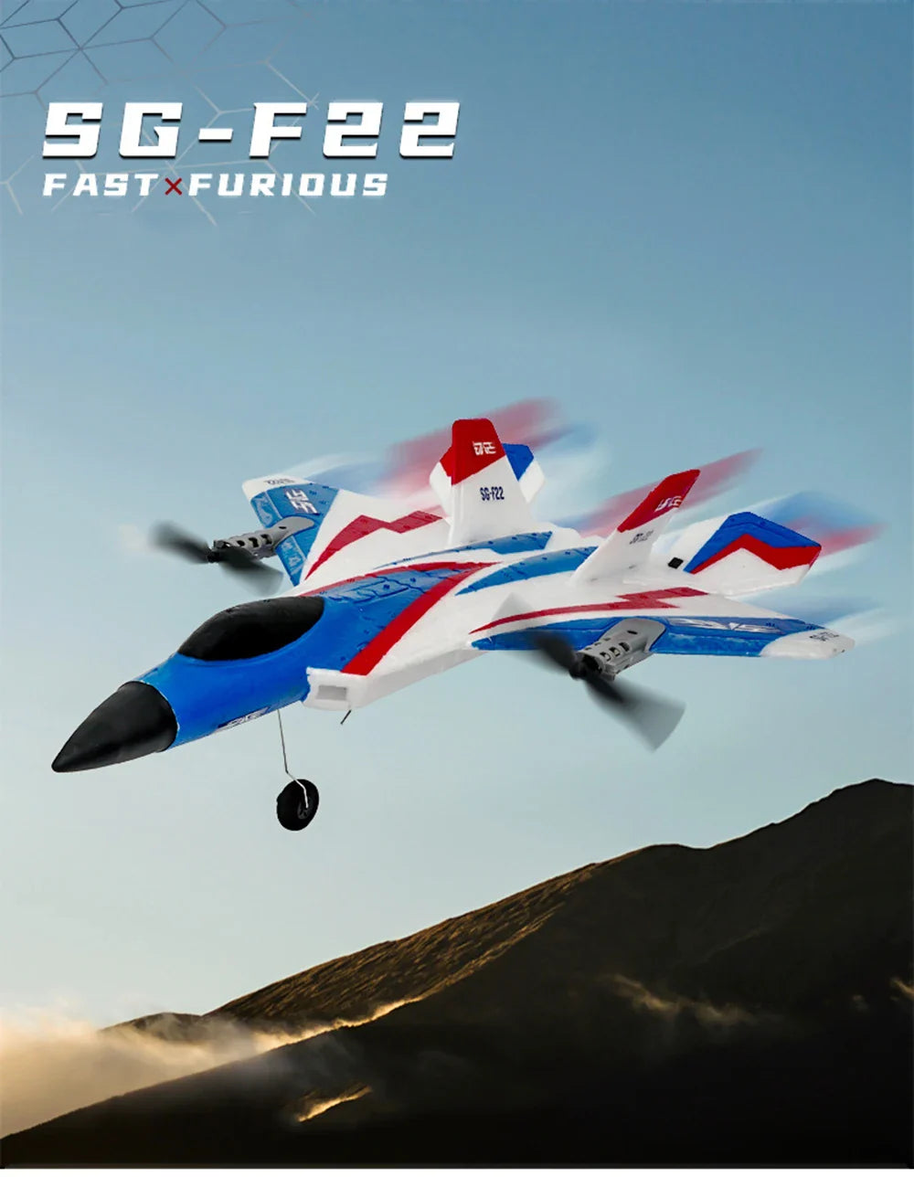 RC F22 Stunt Plane — 2.4G Remote Control 3D Glider Airplane EPP Foam Toy for Kids